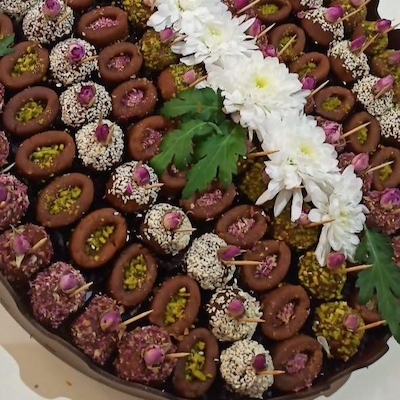 سینی حلوا زعفرانی مجلسی