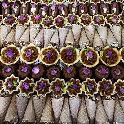 سینی حلوا زعفرانی مجلسی